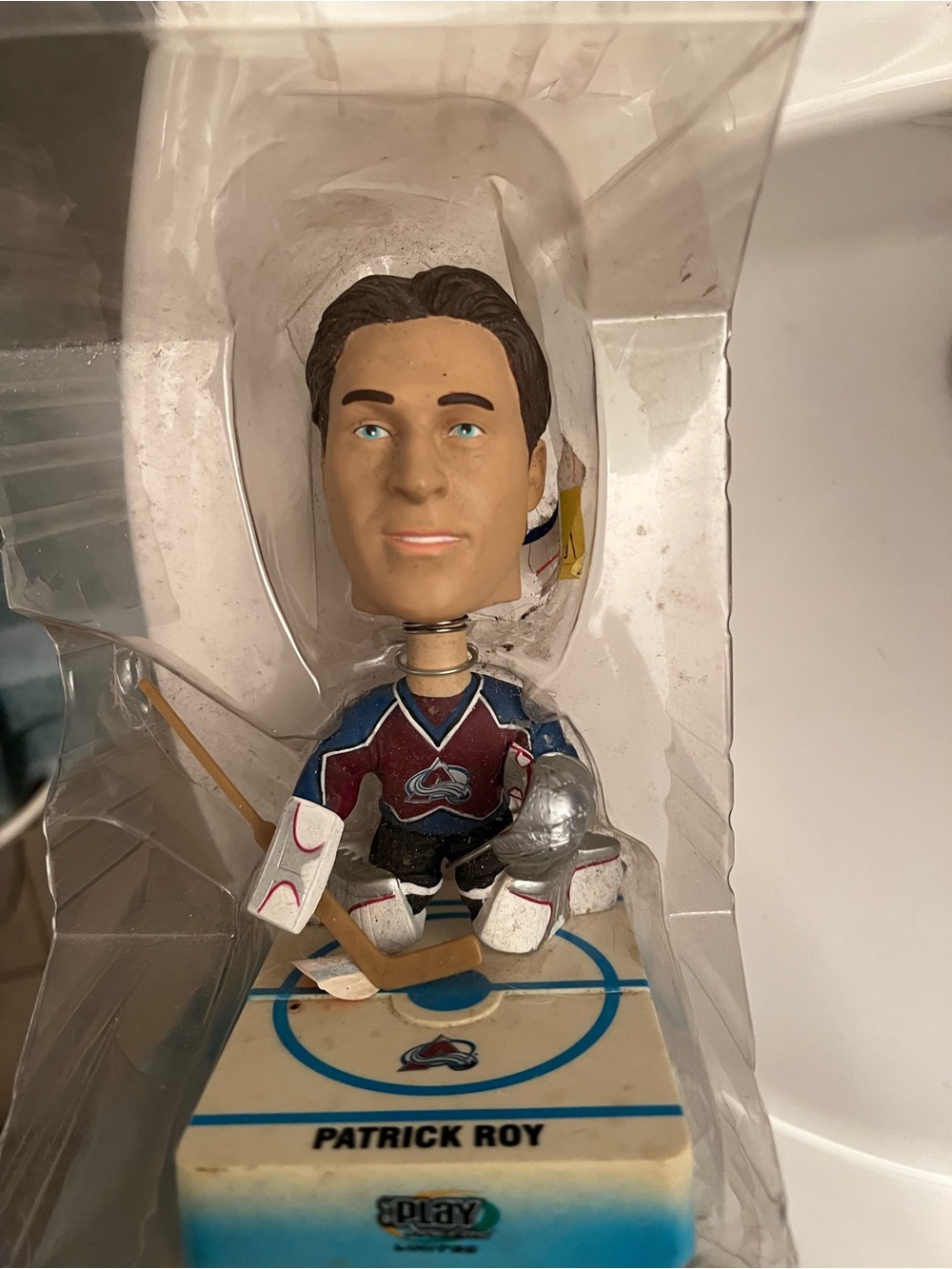 Patrick Roy Colorado Avalanche Goalie Bobblehead - Burgundy & Blue